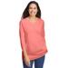 Plus Size Women's Perfect Three-Quarter Sleeve V-Neck Tee by Woman Within in Sweet Coral (Size 4X) Shirt