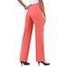 Plus Size Women's Classic Bend Over® Pant by Roaman's in Sunset Coral (Size 36 W) Pull On Slacks