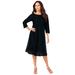 Plus Size Women's Lace Swing Dress by Roaman's in Black (Size 30/32)