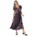 Plus Size Women's Rose Garden Maxi Dress by Woman Within in Black Pretty Rose (Size 20 W)