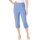 Plus Size Women's The Hassle-Free Soft Knit Capri by Woman Within in French Blue (Size 32 W)