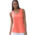 Plus Size Women's Scoop-Neck Sweater Tank by Jessica London in Dusty Coral (Size 1X)