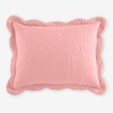 Lily Damask Embossed Sham by BrylaneHome in Light Coral (Size STAND) Pillow