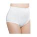 Plus Size Women's 2-Pack Floral Jacquard Shaping Panties by Exquisite Form in White (Size L)