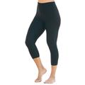 Plus Size Women's Power-Mesh Swim Capri by Swim 365 in Black (Size 20)