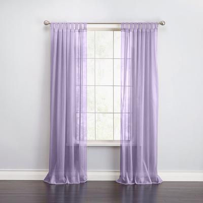 Wide Width BH Studio Sheer Voile Tab-Top Panel by BH Studio in Lavender (Size 60" W 84" L) Window Curtain