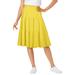 Plus Size Women's Jersey Knit Tiered Skirt by Woman Within in Primrose Yellow (Size 14/16)