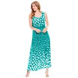 Plus Size Women's Banded-Waist Print Maxi Dress by Woman Within in Waterfall Ombre Dot (Size 34/36)