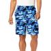 Men's Big & Tall Lightweight Jersey Shorts by KingSize in Blue Camo (Size 2XL)