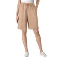 Plus Size Women's Sport Knit Short by Woman Within in New Khaki (Size 4X)