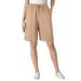 Plus Size Women's Sport Knit Short by Woman Within in New Khaki (Size 4X)