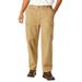 Men's Big & Tall Zip-Off Convertible Twill Cargo Pant by KingSize in Dark Khaki (Size 66 38)