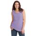 Plus Size Women's Perfect Scoopneck Tank by Woman Within in Soft Iris (Size L)