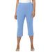 Plus Size Women's Suprema® Capri by Catherines in French Blue (Size 6X)