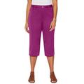 Plus Size Women's Sateen Stretch Capri by Catherines in Berry Pink (Size 24 WP)