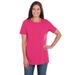 Plus Size Women's Perfect Short-Sleeve Crewneck Tee by Woman Within in Raspberry Sorbet (Size 6X) Shirt