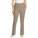 Plus Size Women's Freedom Waist Straight Leg Chino by Woman Within in Bark (Size 12 W)