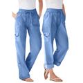 Plus Size Women's Convertible Length Cargo Pant by Woman Within in French Blue (Size 36 W)