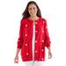 Plus Size Women's Perfect Long-Sleeve Cardigan by Woman Within in Classic Red Heart (Size M) Sweater