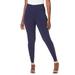 Plus Size Women's Lattice Essential Stretch Legging by Roaman's in Navy (Size 14/16) Activewear Workout Yoga Pants