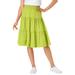 Plus Size Women's Jersey Knit Tiered Skirt by Woman Within in Lime (Size 38/40)