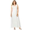 Plus Size Women's Stretch Cotton Tank Maxi Dress by Jessica London in White (Size 34/36)