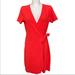 J. Crew Dresses | J. Crew Red Wrap Dress | Color: Orange/Red | Size: M