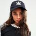 Adidas Accessories | Adidas Trefoil Black Relaxed Strapback Dad Hat Cap | Color: Black/White | Size: Os