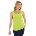 Plus Size Women's Rib Knit Tank by Woman Within in Lime (Size 1X) Top