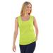 Plus Size Women's Rib Knit Tank by Woman Within in Lime (Size 1X) Top