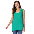 Plus Size Women's High-Low Tank by Woman Within in Pretty Jade (Size 5X) Top