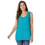 Plus Size Women's High-Low Tank by Woman Within in Pretty Turquoise (Size 6X) Top