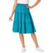 Plus Size Women's Jersey Knit Tiered Skirt by Woman Within in Pretty Turquoise (Size 22/24)