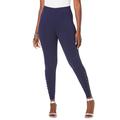 Plus Size Women's Lattice Essential Stretch Legging by Roaman's in Navy (Size 26/28) Activewear Workout Yoga Pants