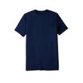 Men's Big & Tall No Sweat Longer-Length Short Sleeve Crewneck Tee by KingSize in Navy (Size 4XL)