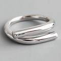 Free People Jewelry | New 925 Sterling Silver Open Bar Adjustable Ring | Color: Silver | Size: Os