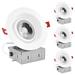 Luxrite 4" Gimbal Selectable CCT New Construction IC LED Canless Recessed Lighting Kit in White | 6 H x 3.5 W in | Wayfair LR23269-4PK