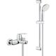 Set bain/douche avec Mitigeur Eurosmart Cosmopolitan + Barre de douche + Douchette à main 2 jets,