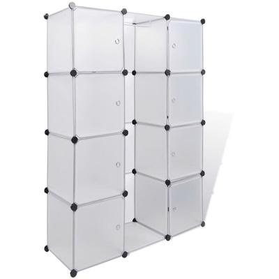 Modularer Schrank mit 9 Fächern 37x115x150 cm Weiß Vidaxl