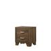 Miquell Nightstand with 2 Drawers(Dovetail ​English Front & Back), Natural