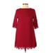 TOBI Casual Dress - A-Line: Red Print Dresses - Women's Size X-Small