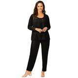 Plus Size Women's 4-Piece Knit Wardrober by The London Collection in Black (Size 22/24)