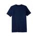 Men's Big & Tall No Sweat Longer-Length Short Sleeve Crewneck Tee by KingSize in Navy (Size 4XL)