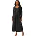 Plus Size Women's 2-Piece Stretch Knit Duster Set by The London Collection in Black (Size 30/32)