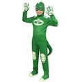 Funidelia | Deluxe Gekko PJ Masks Costume for boy Cartoons, Catboy, Owlette, Gekko - Costumes for kids, accessory fancy dress & props for Halloween, carnival & parties - Size 5-6 years - Green