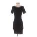 H&M Casual Dress - Bodycon: Black Solid Dresses - Women's Size 2
