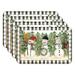 CounterArt Plaid Snowmen 4 Piece Placemat Set Plastic in Black/Green/Red | 17.13 H x 11.25 W in | Wayfair 174-00190