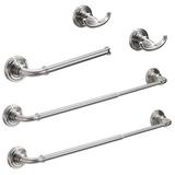 KIKO HOME 5-Piece Bathroom Hardware Set, 24 Inch Towel Racks For Bathroom, Hand Towel Holder Set Include Towel Bar | Wayfair KK-AL-0030-BN