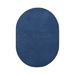 Blue 108 x 72 x 0.5 in Area Rug - Eider & Ivory™ Round Mello Dark Area Rug Polyester | 108 H x 72 W x 0.5 D in | Wayfair