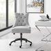 Regent Tufted Fabric Office Chair by Modway Wood/Upholstered in Gray/White/Black | 37 H x 21.5 W x 26.5 D in | Wayfair EEI-4572-BLK-LGR